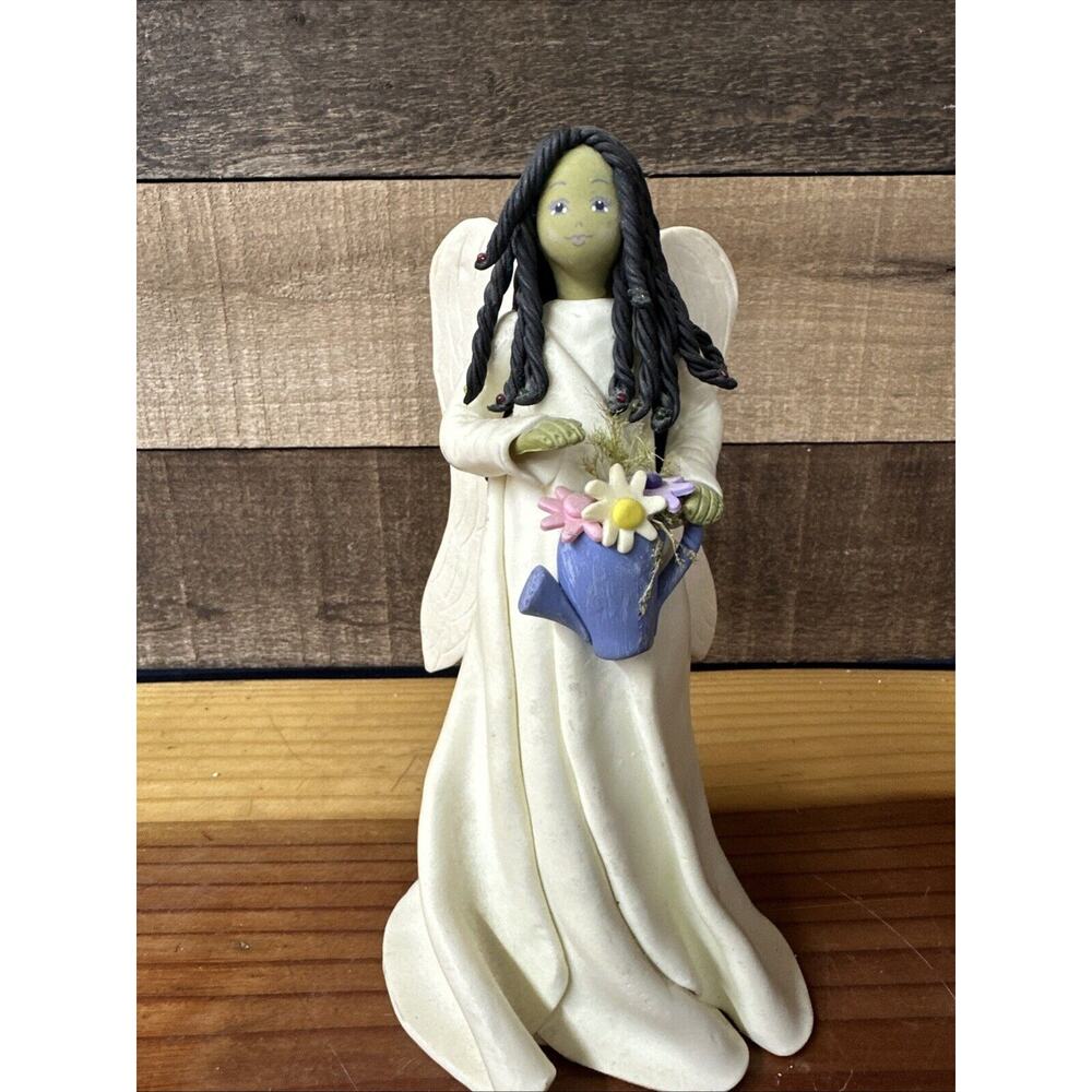 Kneaded Angel With Watering Can 8” Tall